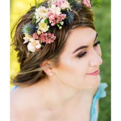 Sea Holly and Wax Flower Crown