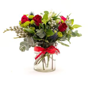 Low Rustic Rose Vase