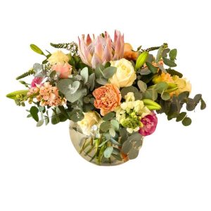 Protea and Rose Bowl