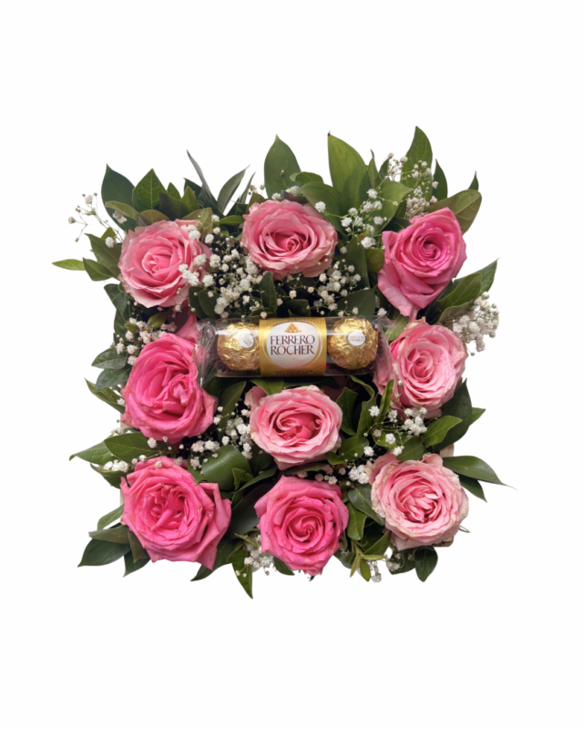 Rose Box with Ferrero Rocher