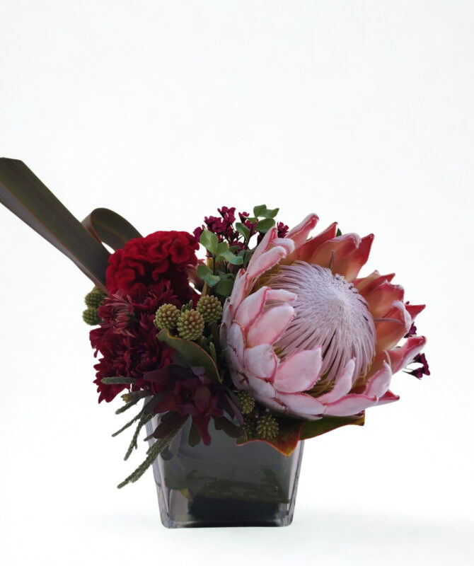 Protea Cube Vase