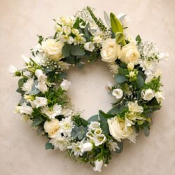 White Rose Wreath